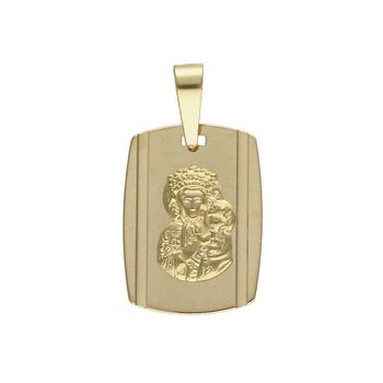 Złoty medalik z wizerunkiem Matki Boskiej Częstochowskiej. ZA 6062.jpg
